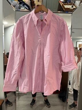 Brooks Brothers - Pink Gingham Button-Down Shirt